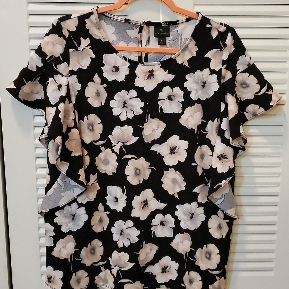 Worthington Womens Medium Dress Shirt